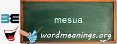 WordMeaning blackboard for mesua